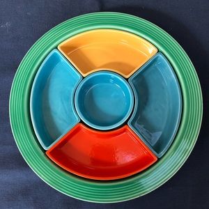Fiestaware Vintage Relish Tray with Inserts